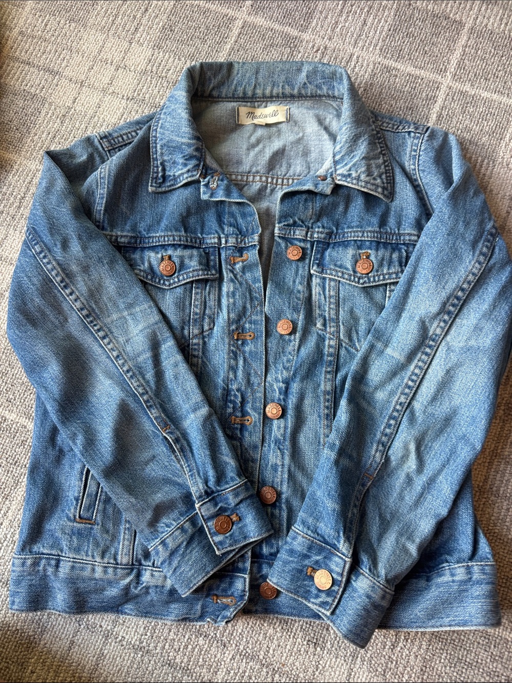 Madewell Blue Washed Denim Jacket